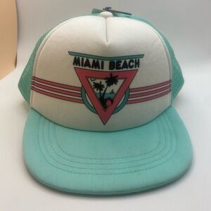 NEW Butter Super Soft Miami Beach Trucker Hat – Teal & White Retro Snapback